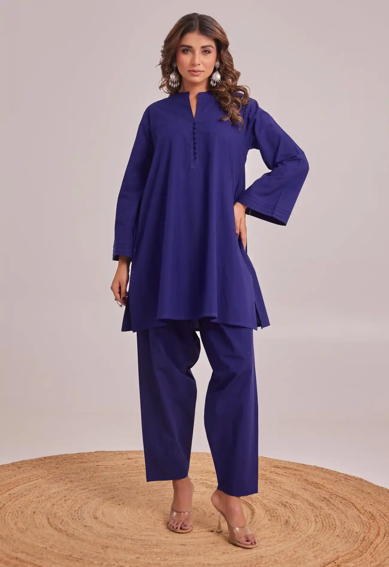 Blue potli buttons co-ord set.png